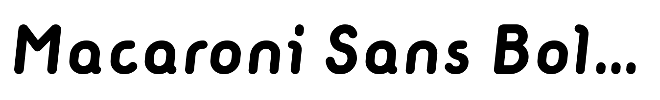 Macaroni Sans Bold Italic