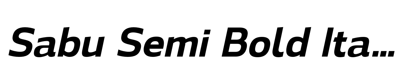 Sabu Semi Bold Italic
