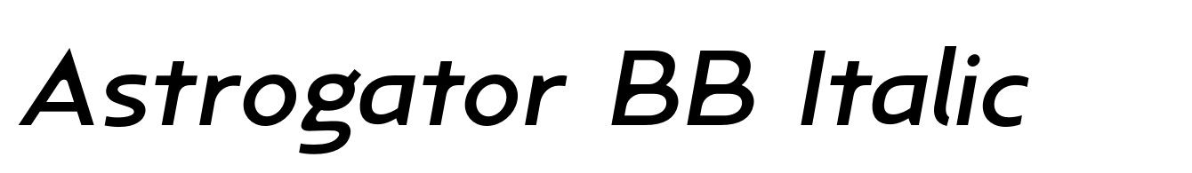 Astrogator BB Italic