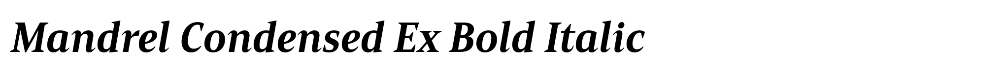Mandrel Condensed Ex Bold Italic image
