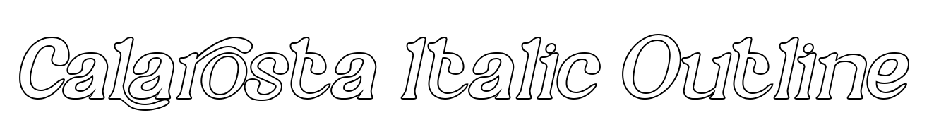 Calarosta Italic Outline