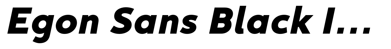 Egon Sans Black Italic