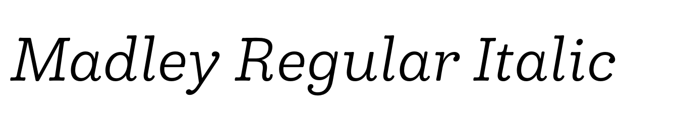Madley Regular Italic