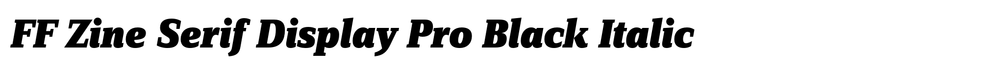 FF Zine Serif Display Pro Black Italic image