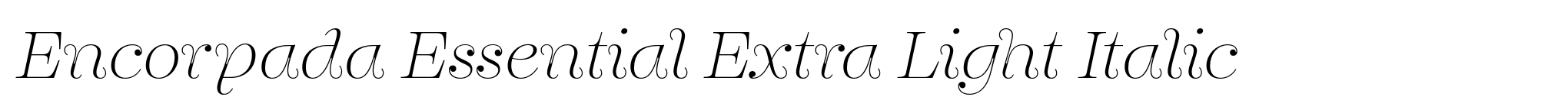 Encorpada Essential Extra Light Italic image