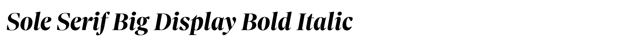 Sole Serif Big Display Bold Italic image