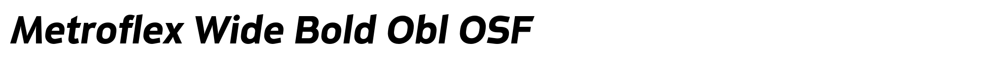 Metroflex Wide Bold Obl OSF image