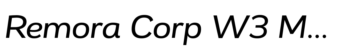 Remora Corp W3 Medium Italic