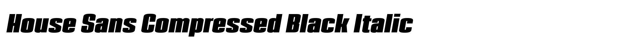 House Sans Compressed Black Italic image