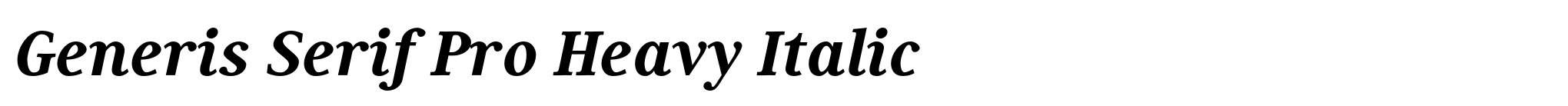 Generis Serif Pro Heavy Italic image