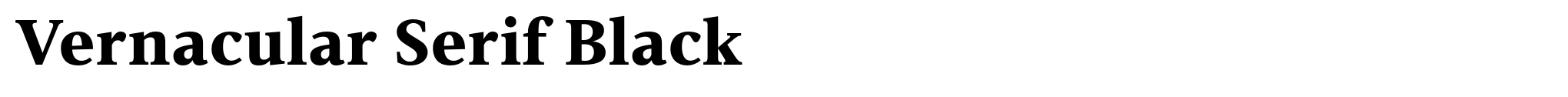 Vernacular Serif Black image