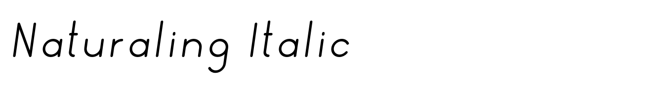 Naturaling Italic