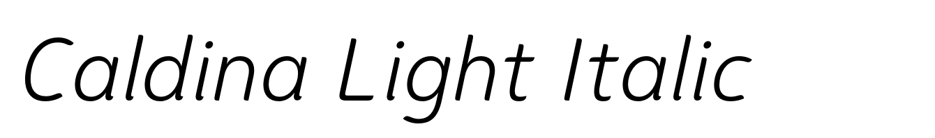 Caldina Light Italic