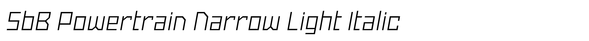 SbB Powertrain Narrow Light Italic image