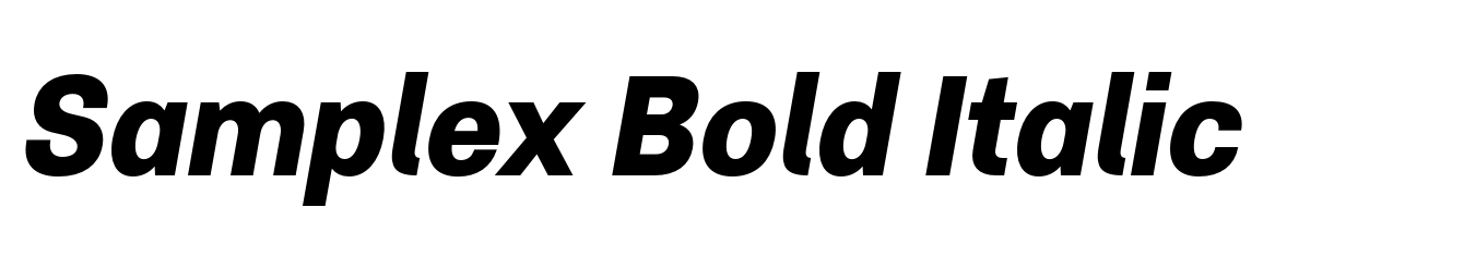 Samplex Bold Italic