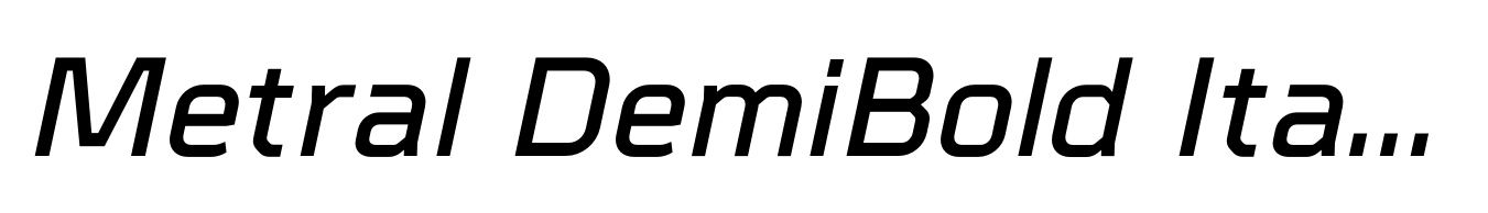 Metral DemiBold Italic