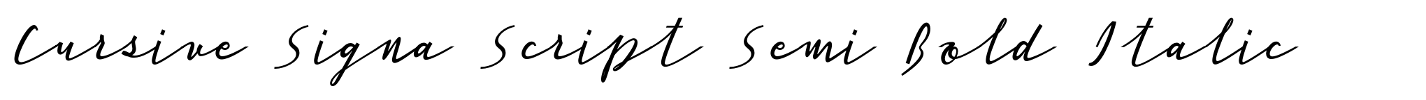 Cursive Signa Script Semi Bold Italic image