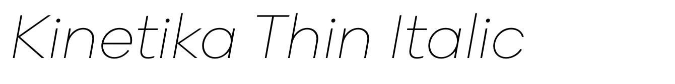 Kinetika Thin Italic