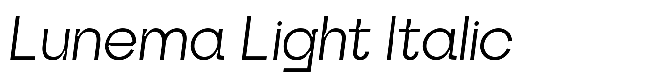 Lunema Light Italic