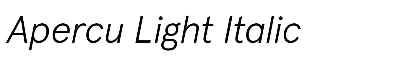 Apercu Light Italic