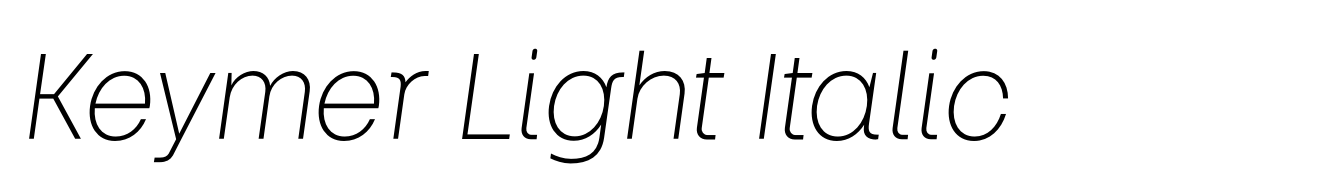 Keymer Light Italic