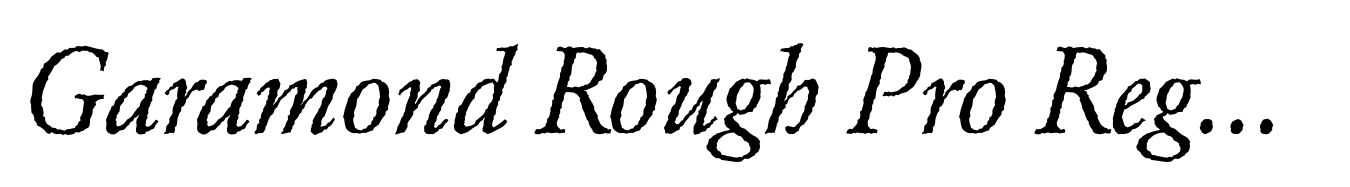 Garamond Rough Pro Regular Italic