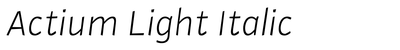 Actium Light Italic