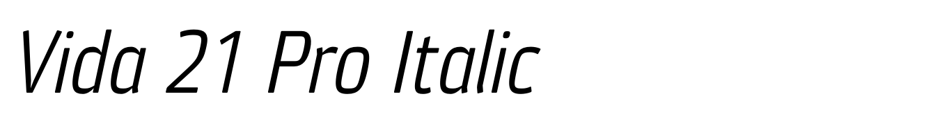 Vida 21 Pro Italic