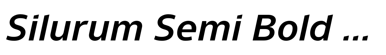 Silurum Semi Bold Italic