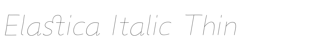 Elastica Italic Thin