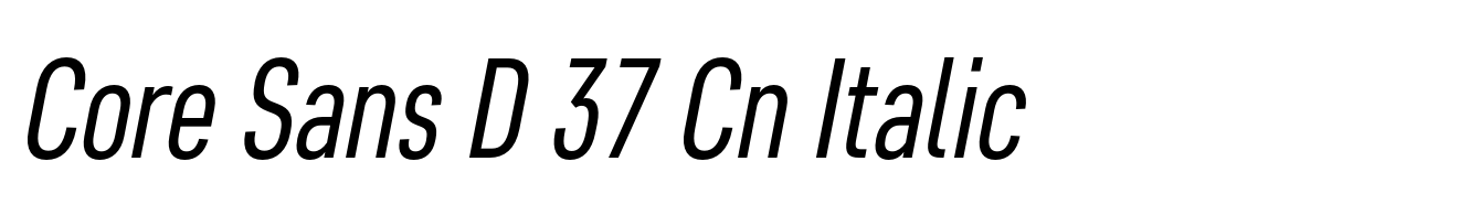 Core Sans D 37 Cn Italic
