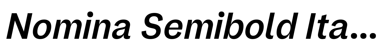 Nomina Semibold Italic
