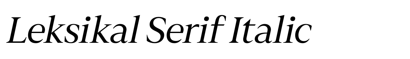 Leksikal Serif Italic