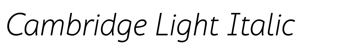 Cambridge Light Italic