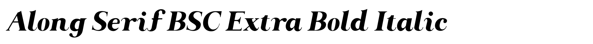 Along Serif BSC Extra Bold Italic image