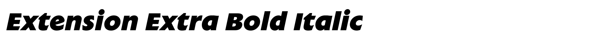 Extension Extra Bold Italic image