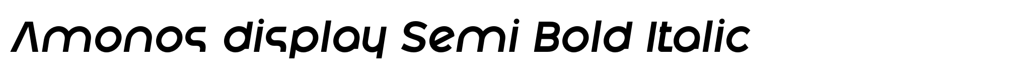 Amonos display Semi Bold Italic image