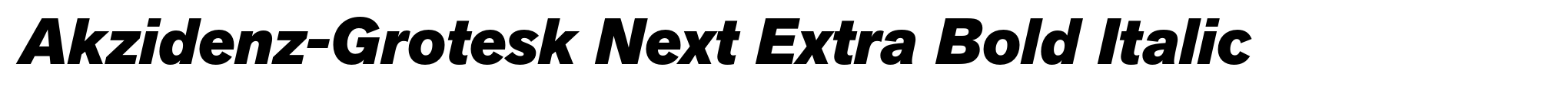 Akzidenz-Grotesk Next Extra Bold Italic image