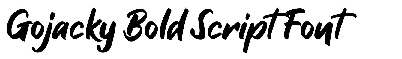 Gojacky Bold Script Font