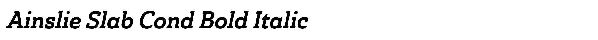 Ainslie Slab Cond Bold Italic image