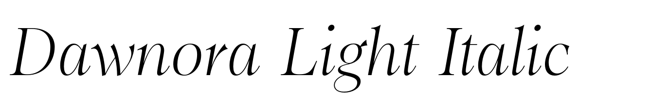 Dawnora Light Italic