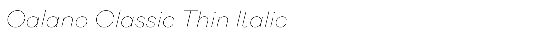 Galano Classic Thin Italic image