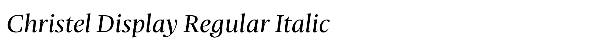 Christel Display Regular Italic image