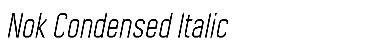 Nok Condensed Italic