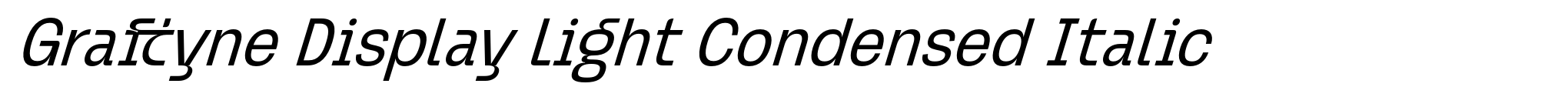 Graftyne Display Light Condensed Italic image