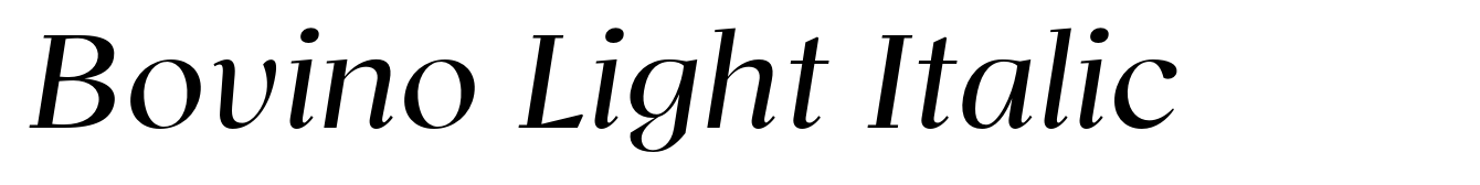 Bovino Light Italic