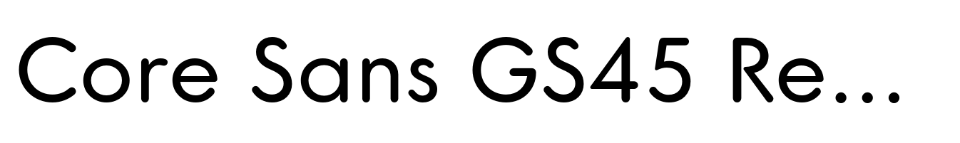 Core Sans GS45 Regular
