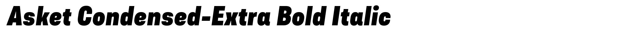 Asket Condensed-Extra Bold Italic image
