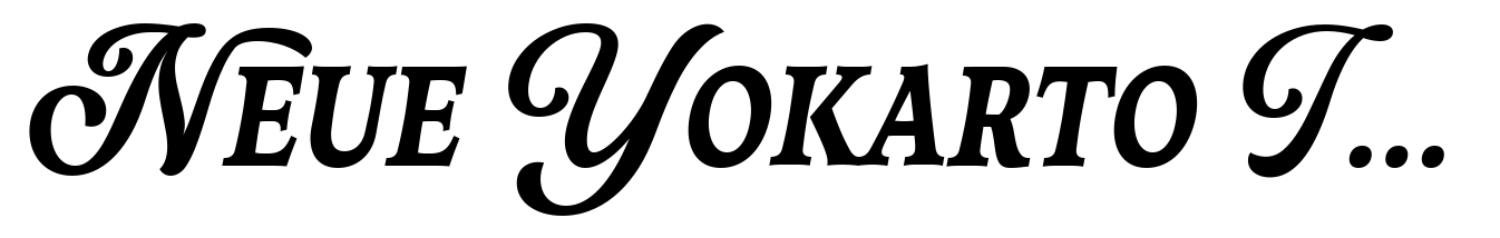 Neue Yokarto Italic