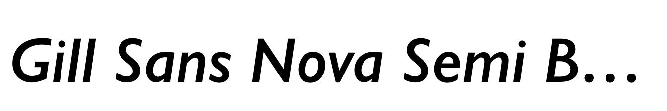 Gill Sans Nova Semi Bold Italic